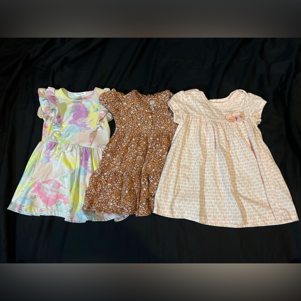 Baby Dresses Unicorn Sunflower Flowers